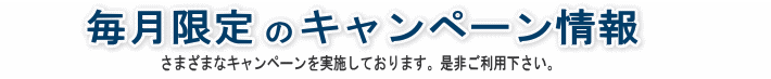 いろいろキャンペーン情報