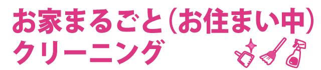 お家まるごと(お住まい中)クリーニング